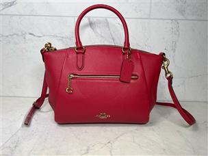 Coach red online satchel